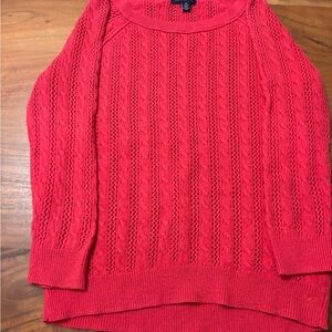 American Eagle Outfitters Bright Red Crew Neck Sweater